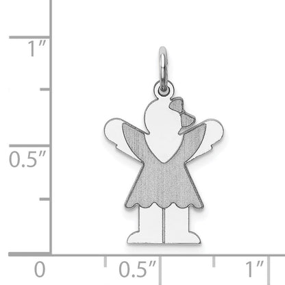 14K Weißgold Kinder Charm
