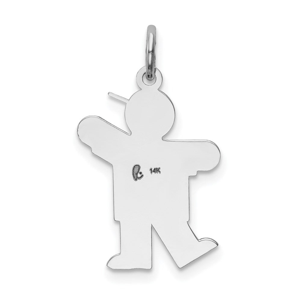 14K Weißgold 14K Weißgold Kinder Charm