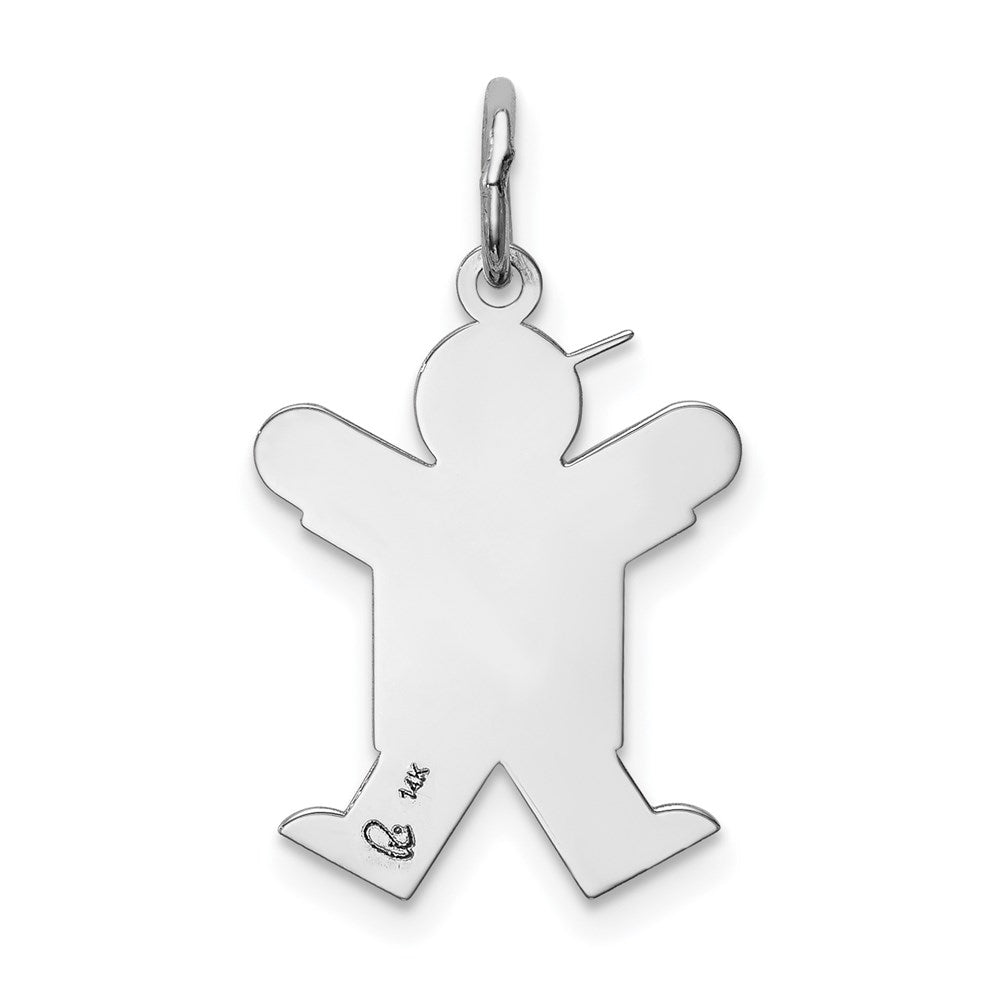 14K Weißgold 14K Weißgold Kinder Charm