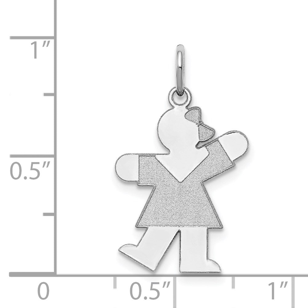 14K Weißgold Kinder Charm