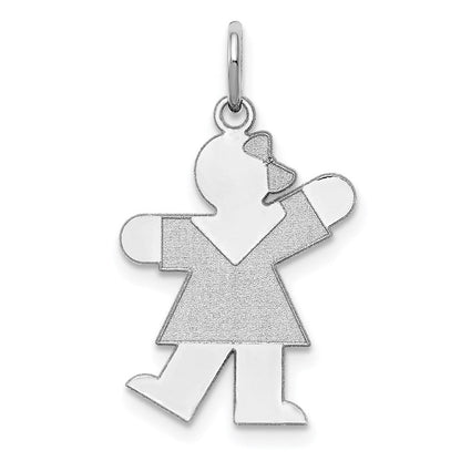 14K Weißgold Kinder Charm