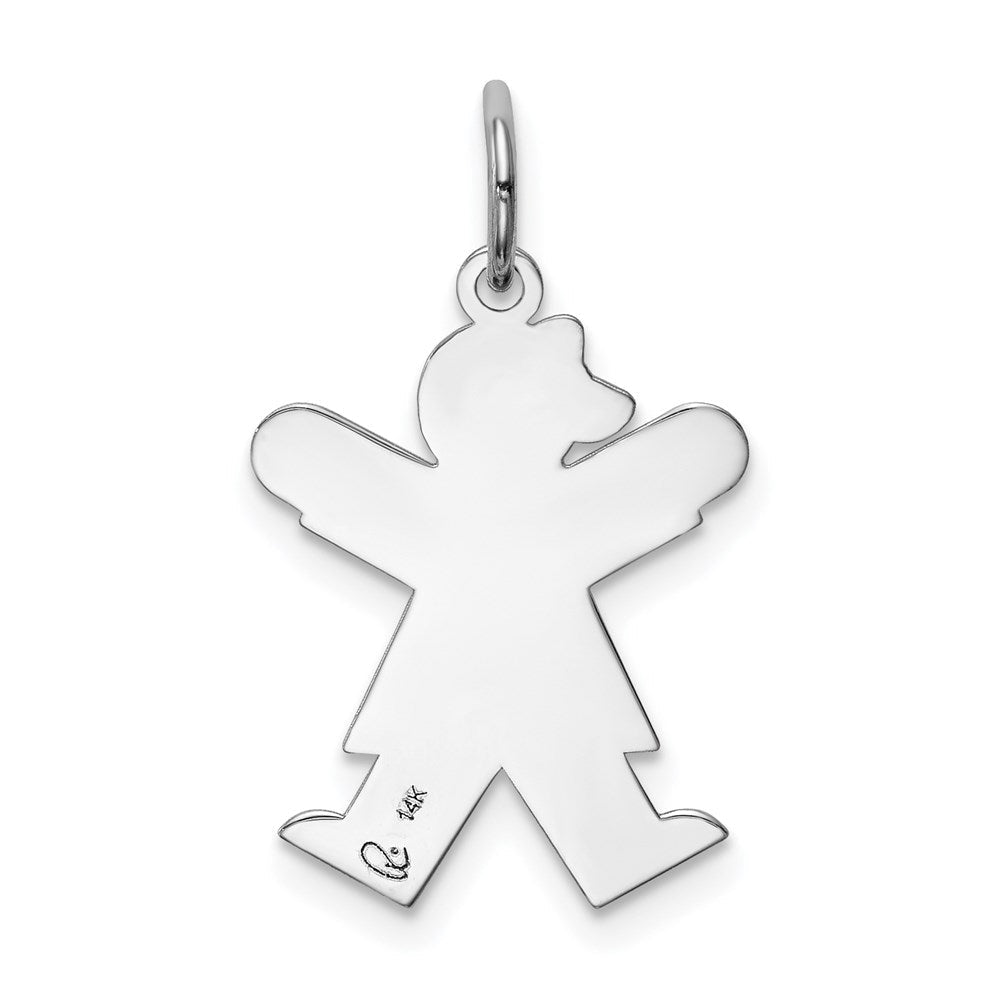14K Weißgold 14K Weißgold Kinder Charm