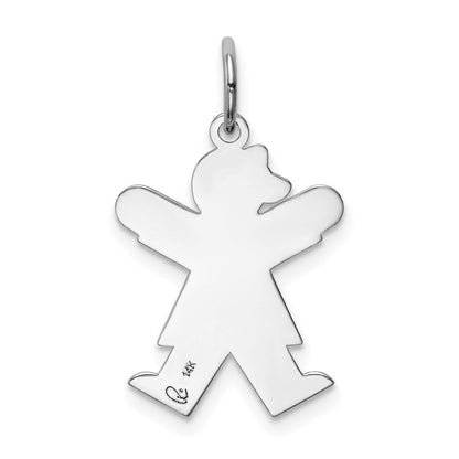 14K Weißgold 14K Weißgold Kinder Charm