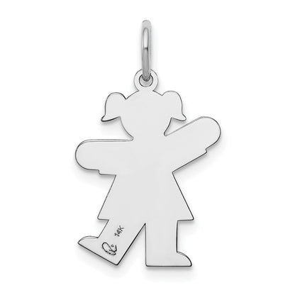 14K Weißgold 14K Weißgold Kinder Charm