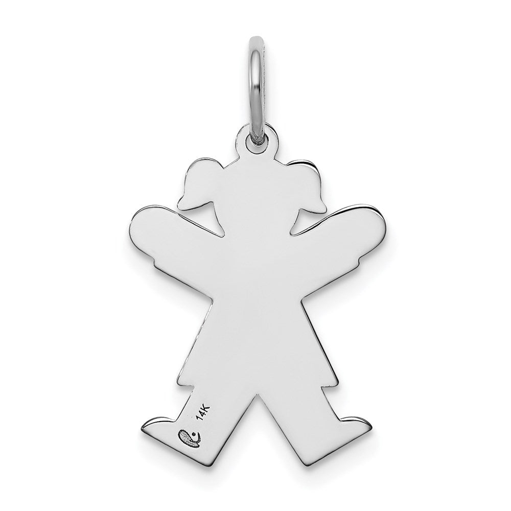 14K Weißgold 14K Weißgold Kinder Charm