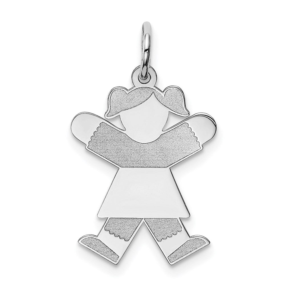 14K Weißgold 14K Weißgold Kinder Charm
