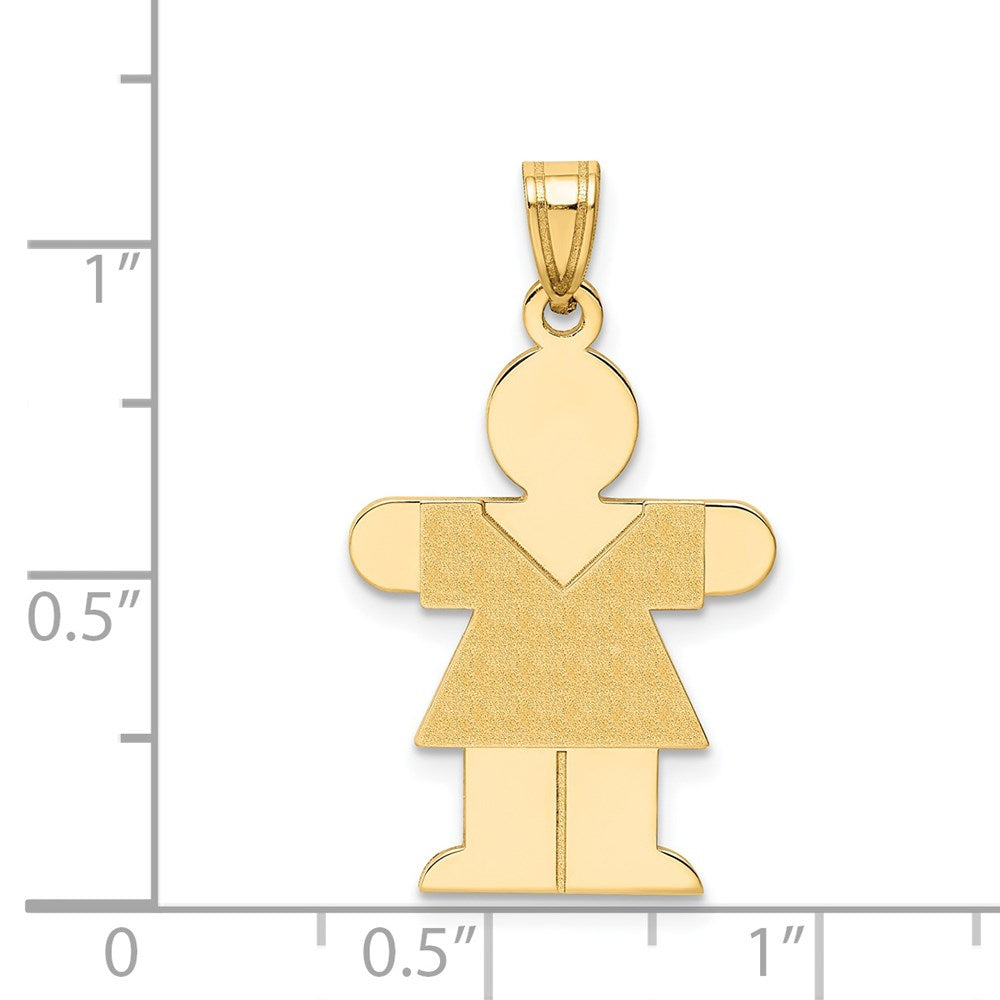 14K Gelbgold 14K Mädchen Charm