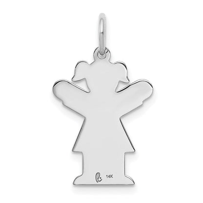 14K Weißgold 14K Weißgold Kinder Charm