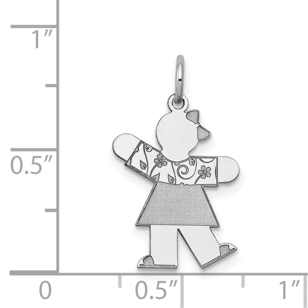 14K Weißgold Kinder Charm