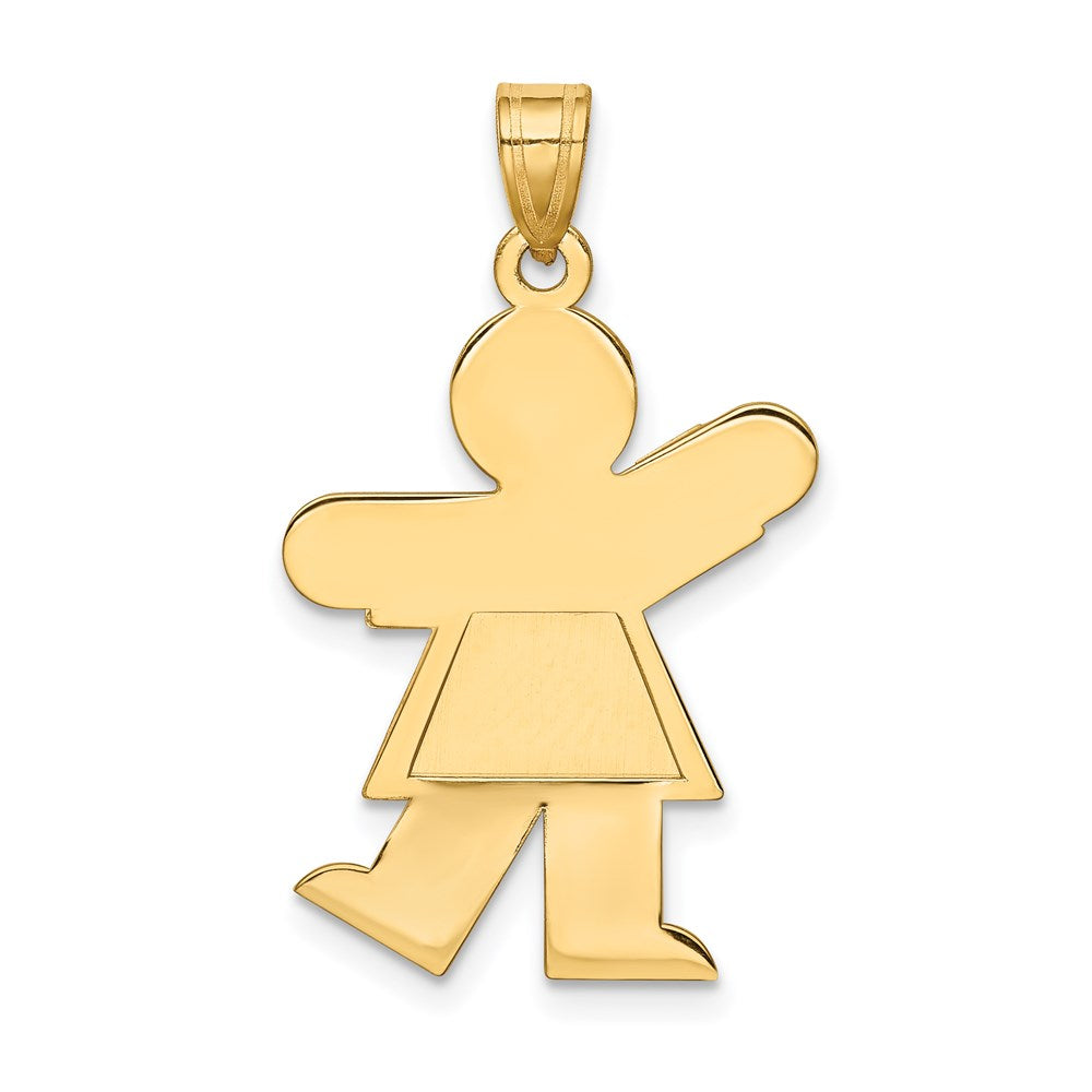 14K Gelbgold 14K Mädchen Charm