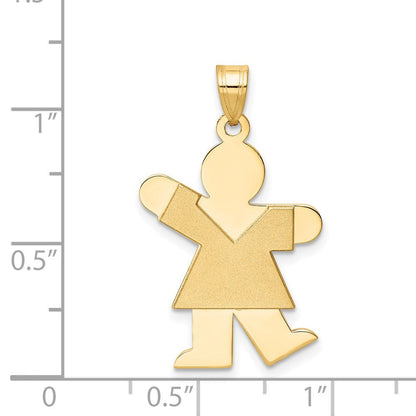14K Gelbgold 14K Mädchen Charm