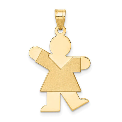 14K Gelbgold 14K Mädchen Charm