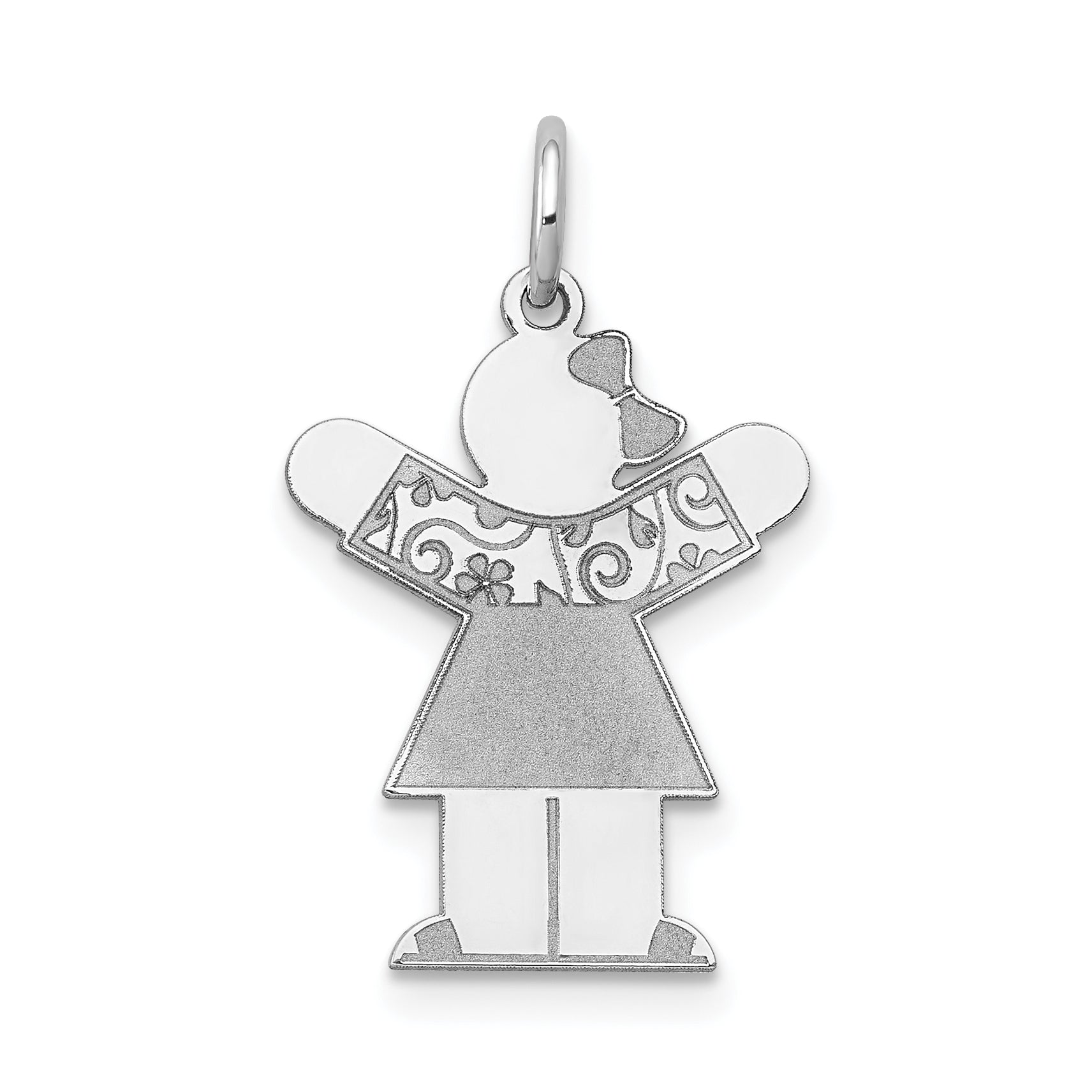 14K Weißgold 14K Weißgold Kinder Charm