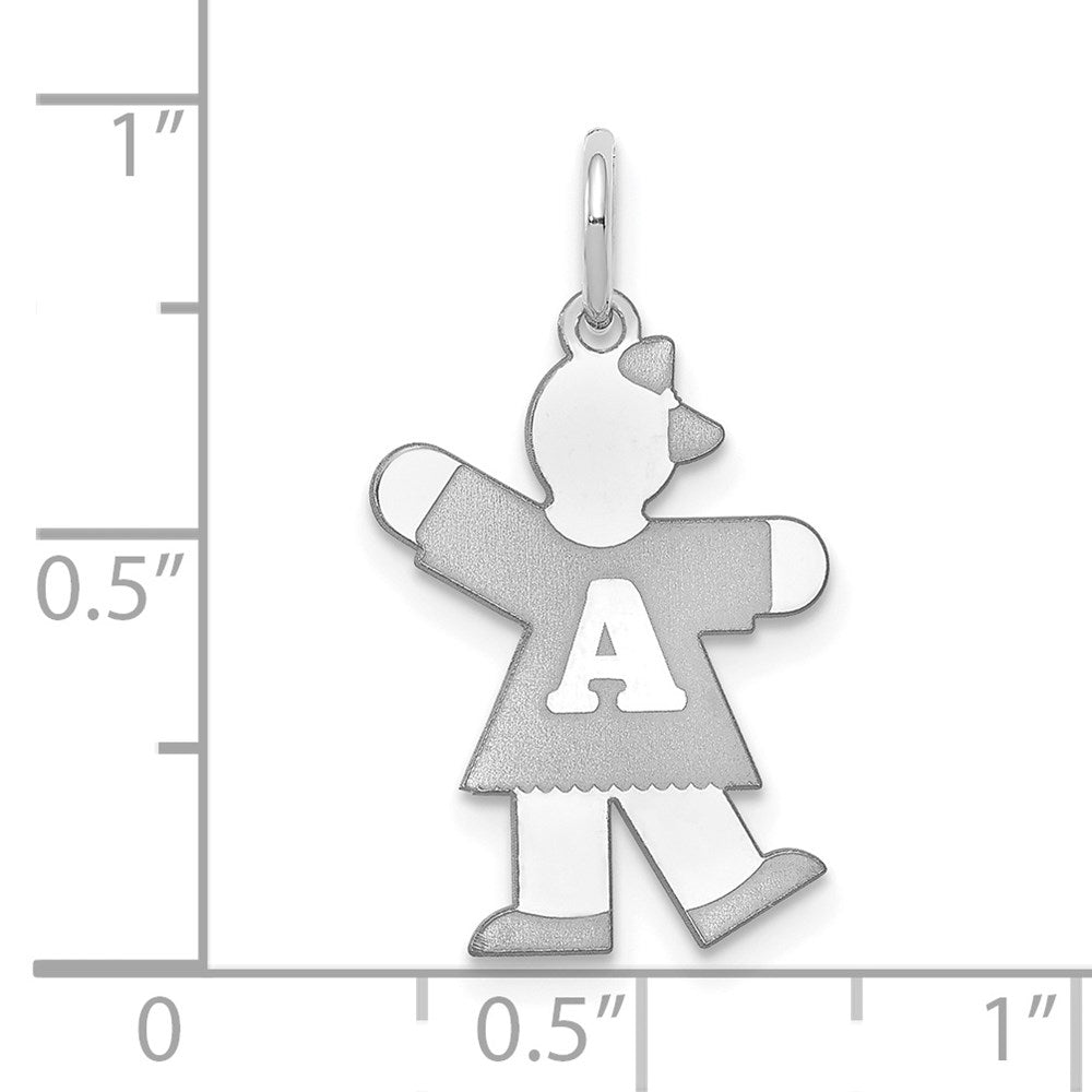 14K Weißgold Kinder Charm