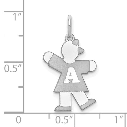 14K Weißgold Kinder Charm