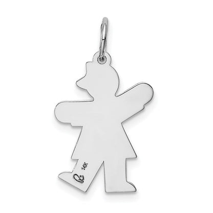 14K Weißgold 14K Weißgold Kinder Charm