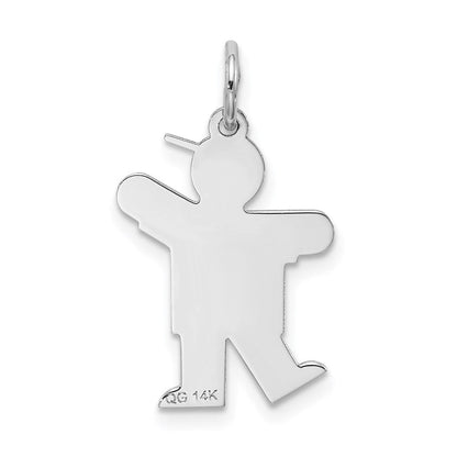 14K Weißgold Kinder Charm