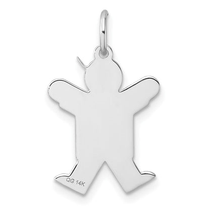14K Weißgold 14K Weißgold Kinder Charm