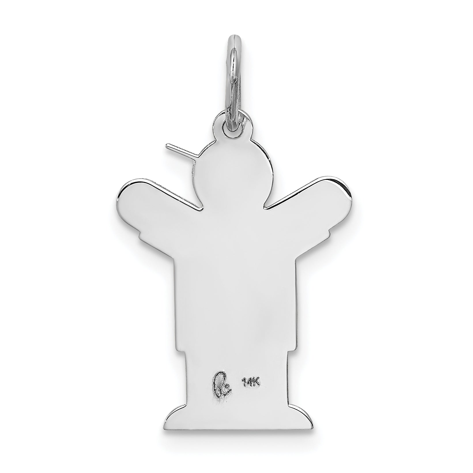 14K Weißgold Kinder Charm