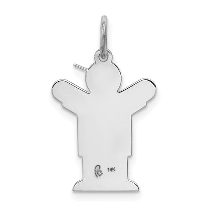 14K Weißgold Kinder Charm
