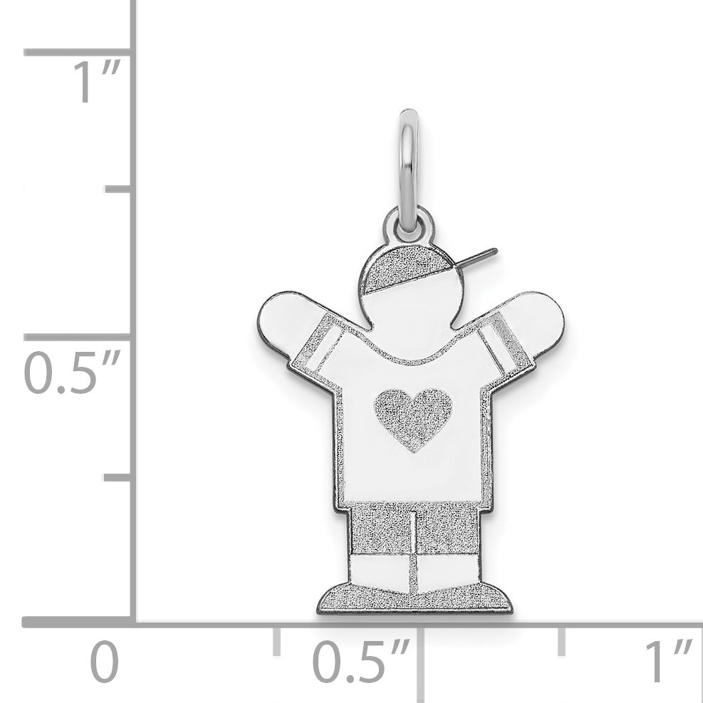 14K Weißgold Kinder Charm