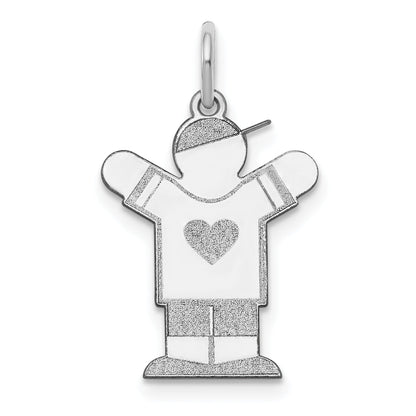 14K Weißgold Kinder Charm