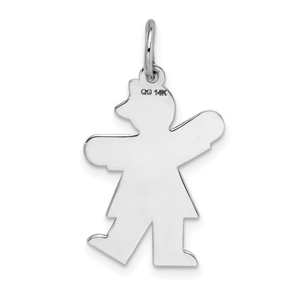 14K Weißgold 14K Weißgold Kinder Charm