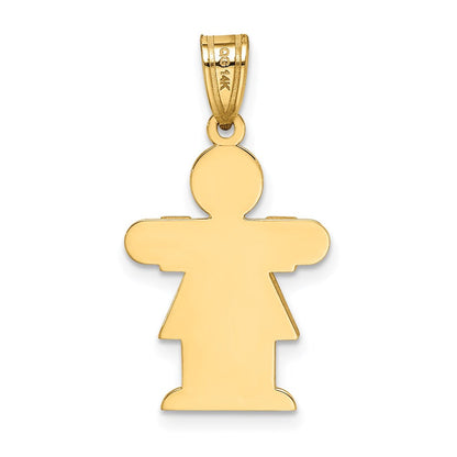 14K Gelbgold Mädchen-Charm