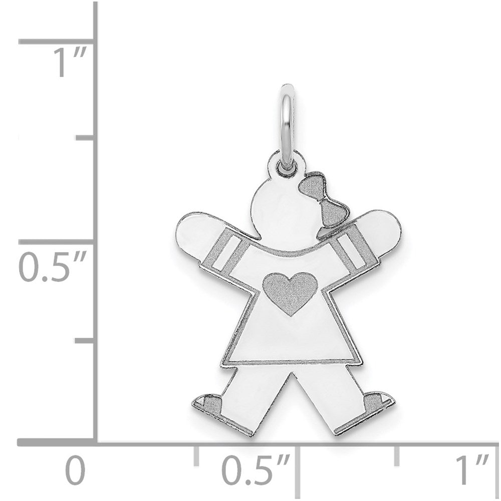 14K Weißgold 14K Weißgold Kinder Charm