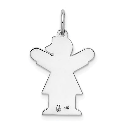 14K Weißgold Kinder Charm