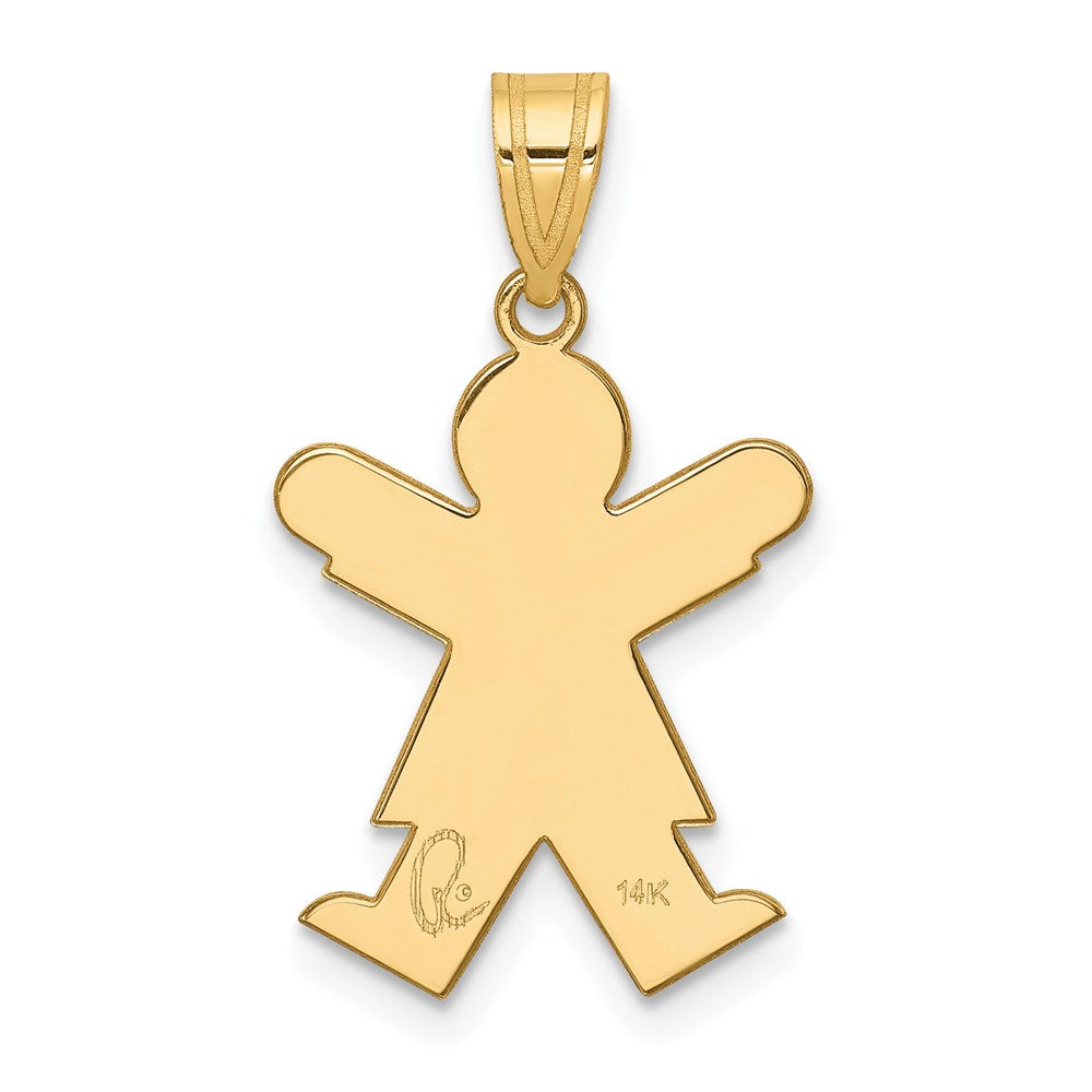 14K Gelbgold Mädchen-Charm