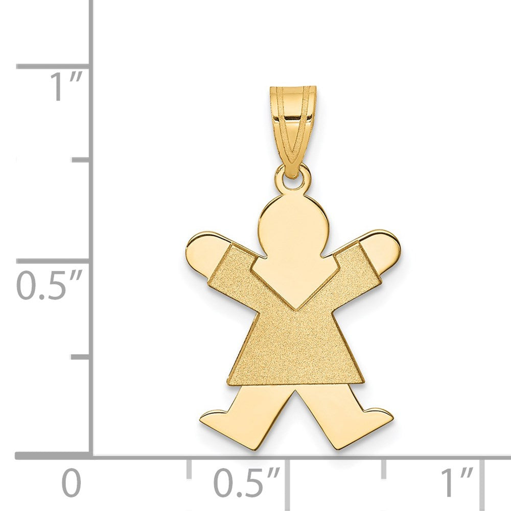14K Gelbgold Mädchen-Charm