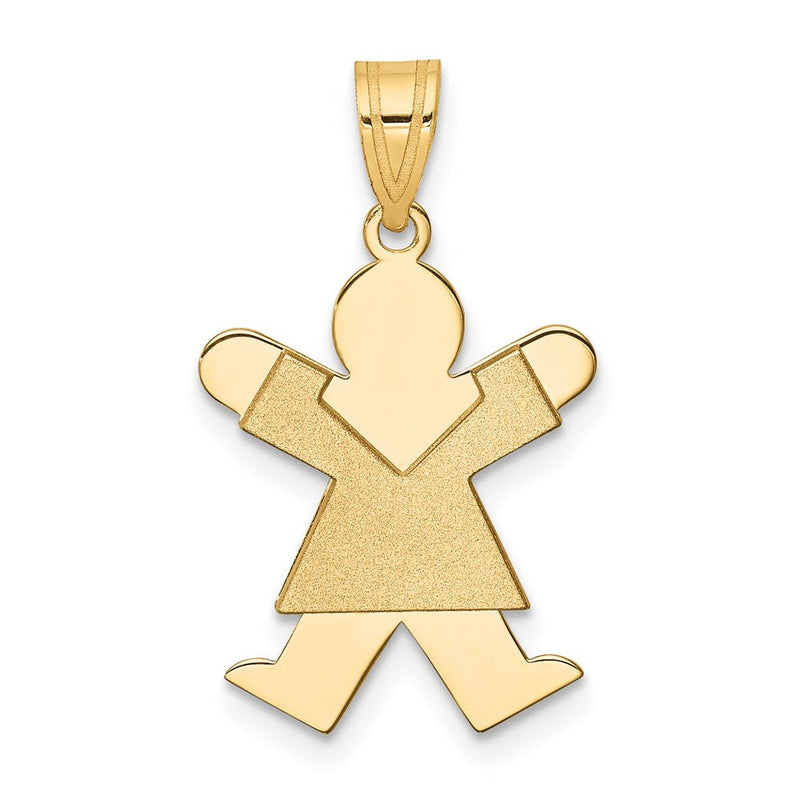14K Gelbgold Mädchen-Charm