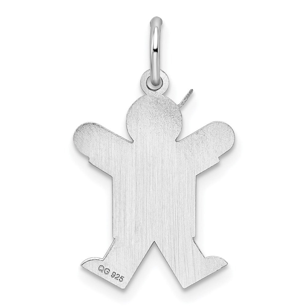 Sterlingsilber Rhodiniert Freude Kinder Charm