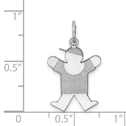 Sterlingsilber Rhodiniert Freude Kinder Charm