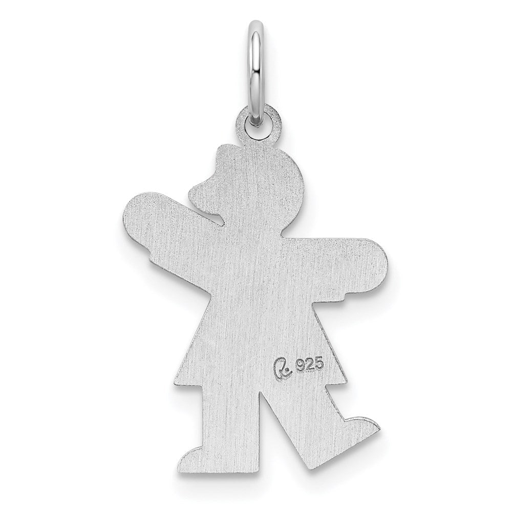 Sterlingsilber Rhodiniert Kiss Kinder Charm