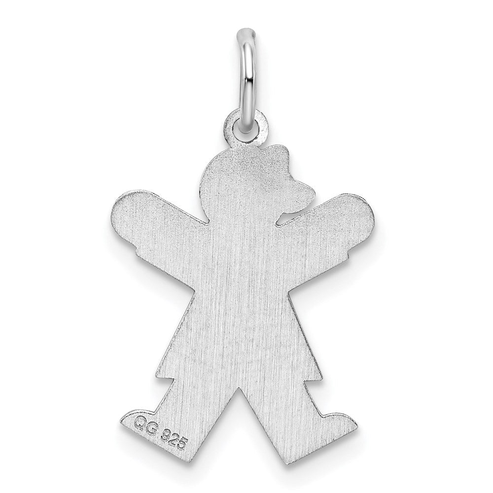 Sterlingsilber Rhodiniert Freude Kinder Charm