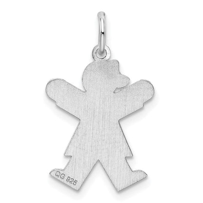 Sterlingsilber Rhodiniert Freude Kinder Charm