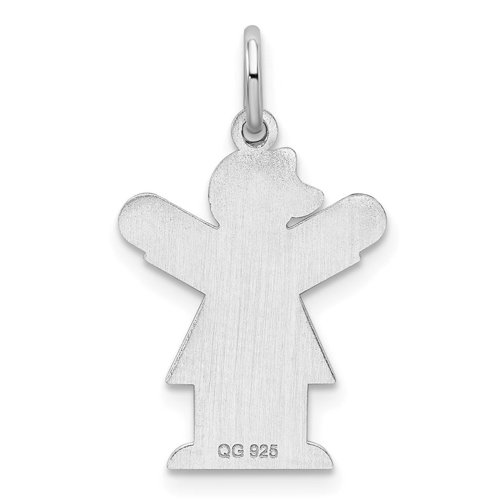 Sterlingsilber Rhodiniert Liebe Kinder Charm