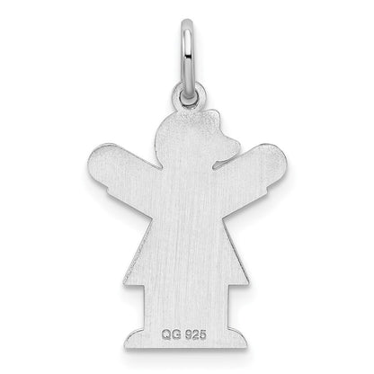 Sterlingsilber Rhodiniert Liebe Kinder Charm