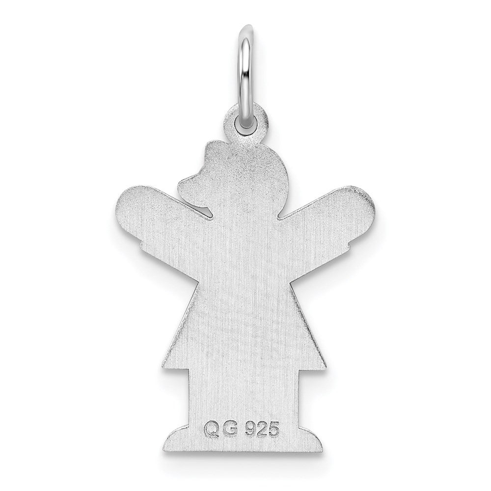 Sterlingsilber Rhodiniert Liebe Kinder Charm