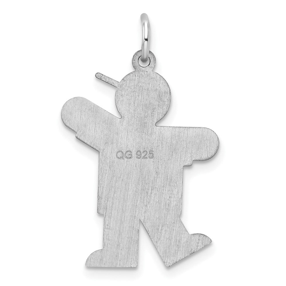 Sterlingsilber Rhodiniert Kiss Kinder Charm