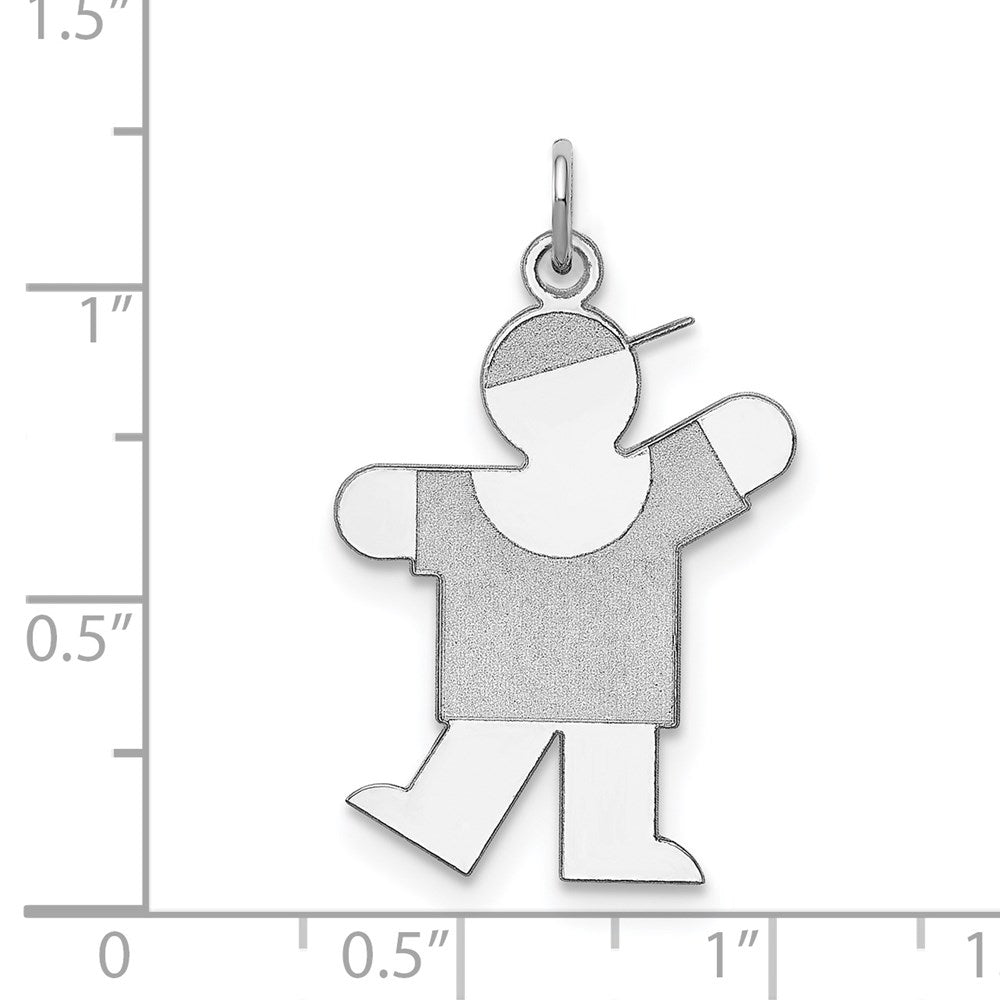 Sterlingsilber Rhodiniert Kiss Kinder Charm