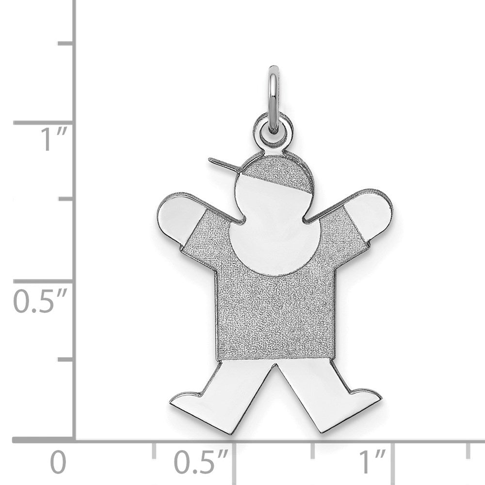 Sterlingsilber Rhodiniert Freude Kinder Charm