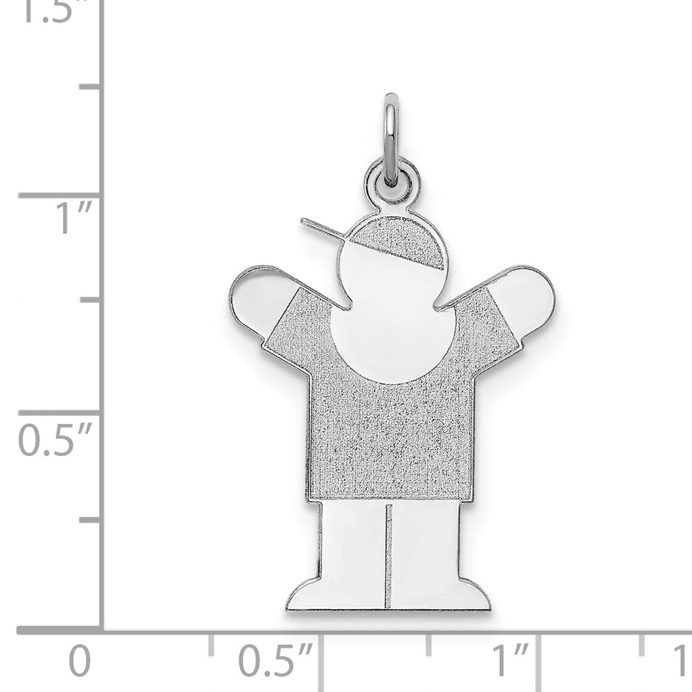 Sterlingsilber Rhodiniert Liebe Kinder Charm
