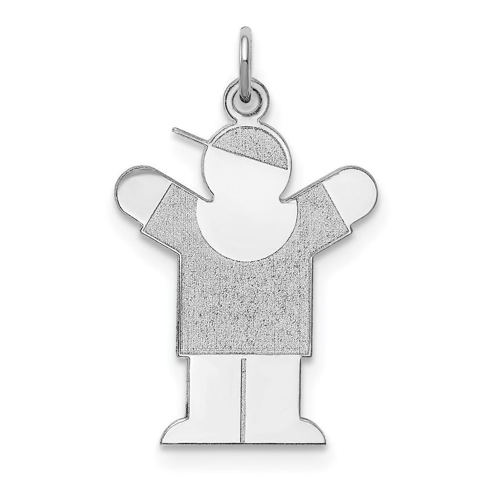 Sterlingsilber Rhodiniert Liebe Kinder Charm