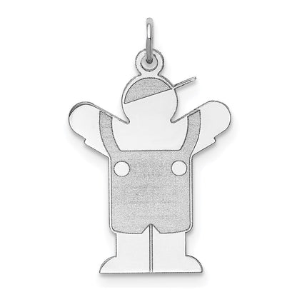 Sterlingsilber Rhodiniert Liebe Kinder Charm