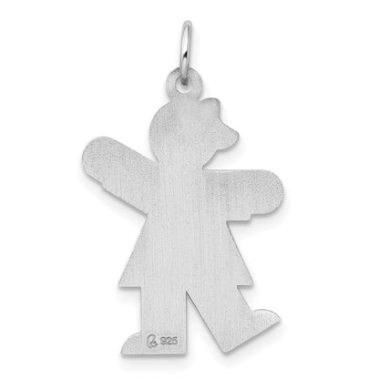 Sterlingsilber Rhodiniert Kiss Kinder Charm