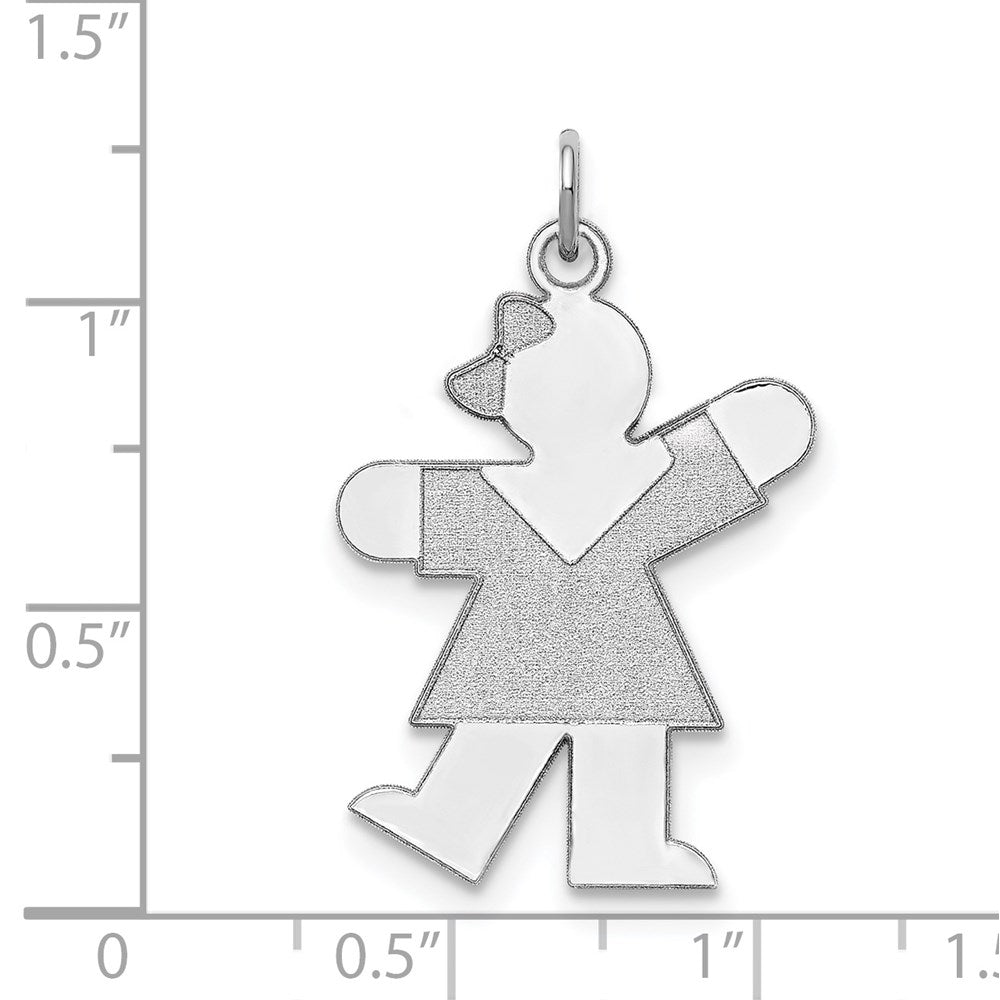 Sterlingsilber Rhodiniert Kiss Kinder Charm