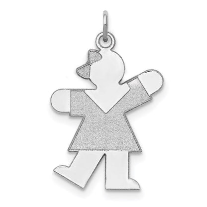Sterlingsilber Rhodiniert Kiss Kinder Charm